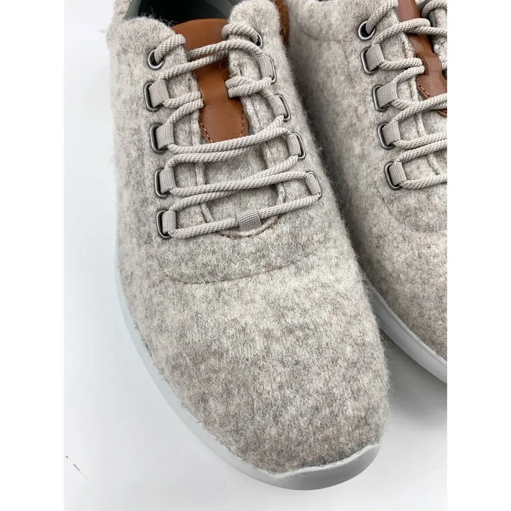 Johnston & Murphy Amherst U-Throat Casual Shoes Beige Wool Blend Sneakers Mens 9